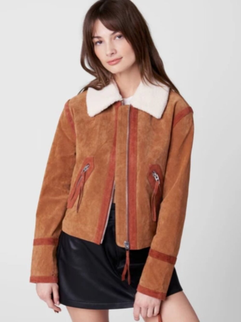 BLANK NYC Caramel Sauce Leather Jacket, Size Small